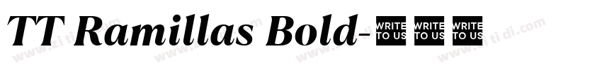 TT Ramillas Bold字体转换 TT Ramillas Bold字体转换